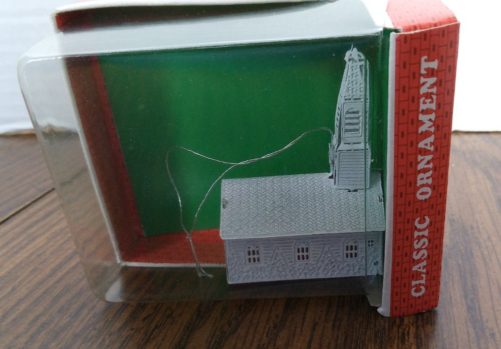 Classic Ornament White Church Ornament New In Box